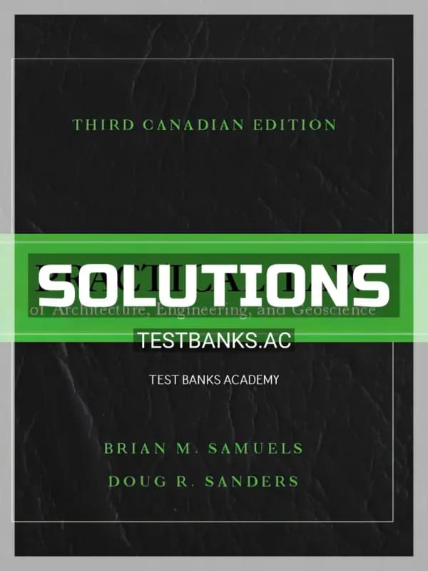 Cover for Solutions Manual for Practical Law of Architecture Engineering and Geoscience 3rd CA Edition by Samuels