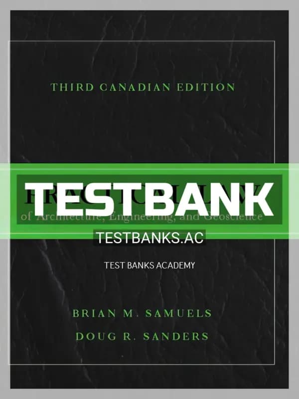 Cover for Test Bank for Practical Law of Architecture Engineering and Geoscience 3rd CA Edition by Samuels