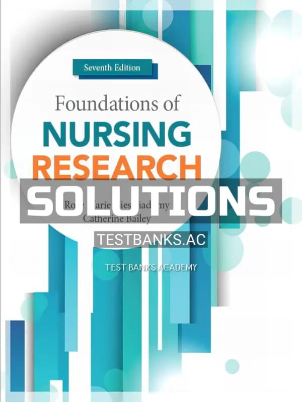 Cover for Solutions Manual for Foundations of Nursing Research 7th Edition by Nieswiadomy