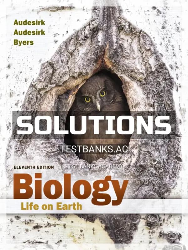 Cover for Solutions Manual for Biology Life on Earth 11th Edition by Audesirk