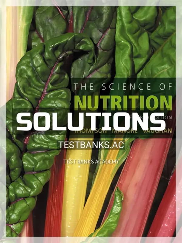 Cover for Solutions Manual for Science of Nutrition 4th Edition by Thompson