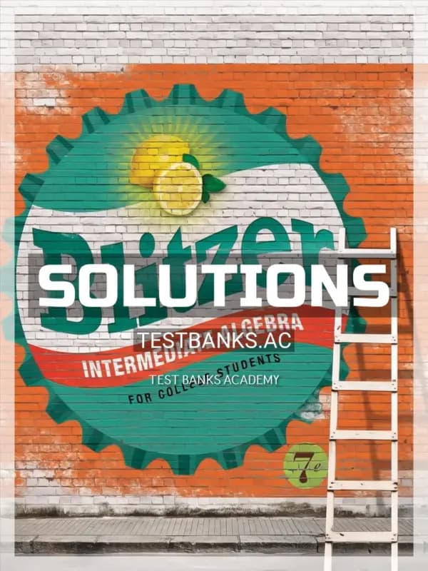Cover for Solutions Manual for Intermediate Algebra for College Students 7th Edition by Blitzer