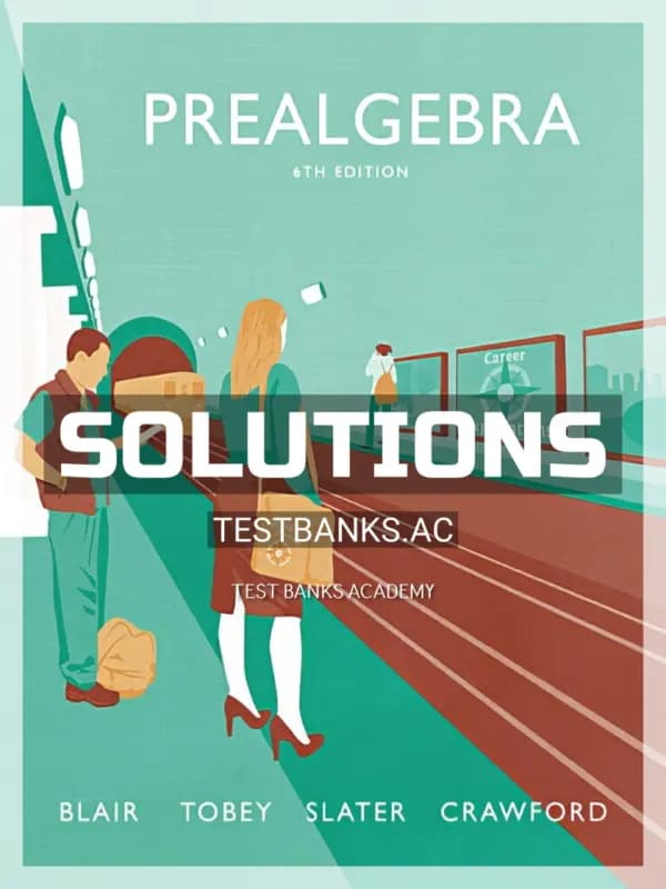 Cover for Solutions Manual for Prealgebra 6th Edition by Blair