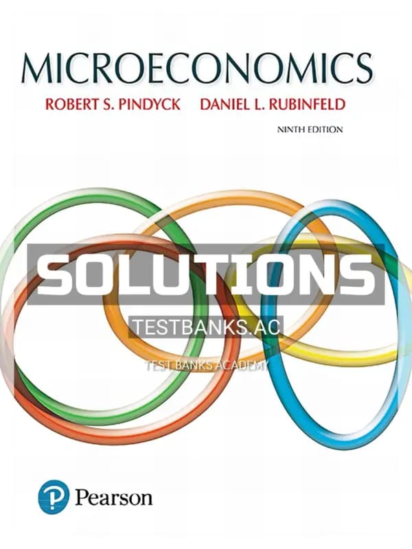 Cover for Solutions Manual for Microeconomics 9th Edition by Pindyck