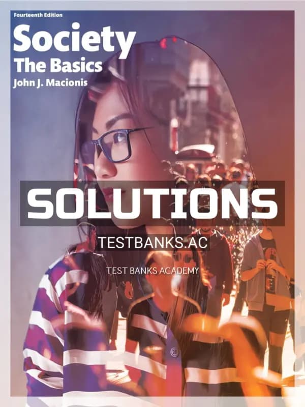 Cover for Solutions Manual for Society The Basics 14th Edition by Macionis