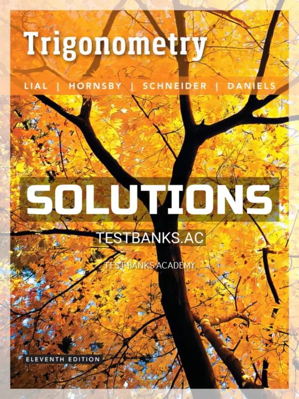 Cover for Solutions Manual for Trigonometry 11th Edition by Lial