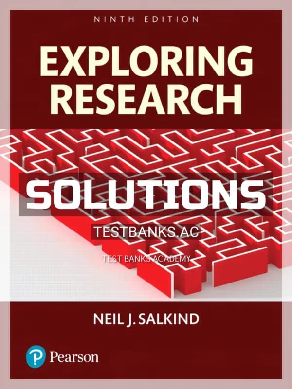 Cover for Solutions Manual for Exploring Research 9th Edition by Salkind
