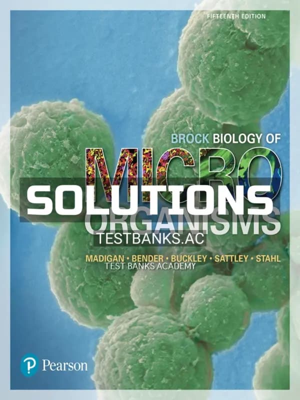 Cover for Solutions Manual for Brock Biology of Microorganisms 15th Edition by Madigan