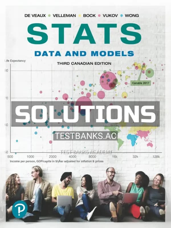 Cover for Solutions Manual for Stats Data and Models 3rd CA Edition by Veaux