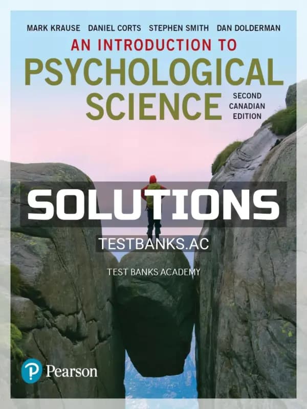 Cover for Solutions Manual for Introduction to Psychological Science 2nd CA Edition by Krause