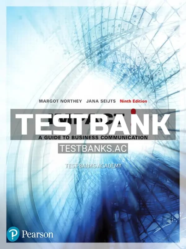 Cover for Test Bank for Impact A Guide to Business Communication 9th CA Edition by Northey