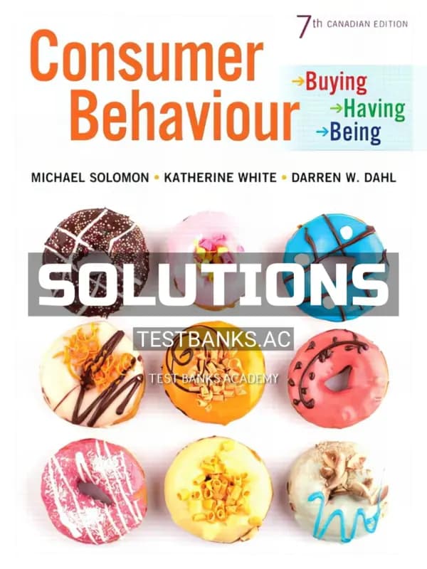 Cover for Solutions Manual for Consumer Behaviour Buying Having and Being 7th CA Edition by Solomon