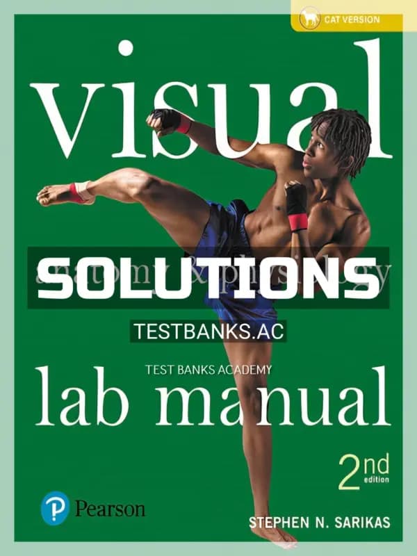 Cover for Solutions Manual for Visual Anatomy and Physiology Lab Manual Cat Version 2nd Edition by Sarikas