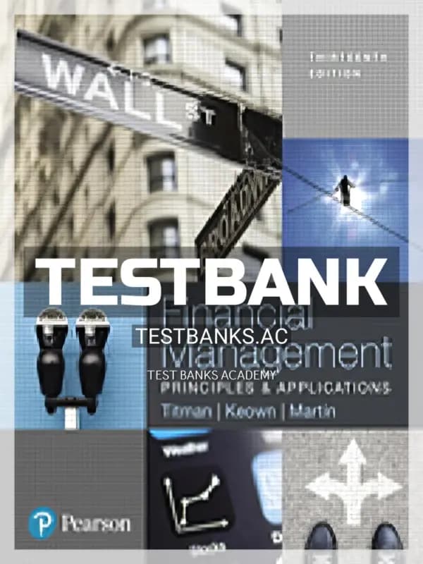 Cover for Test Bank for Financial Management Principles and Applications 13th Edition by Titman