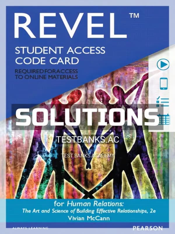 Cover for Solutions Manual for Human Relations The Art and Science of Building Effective Relationships 2nd Edition by McCann