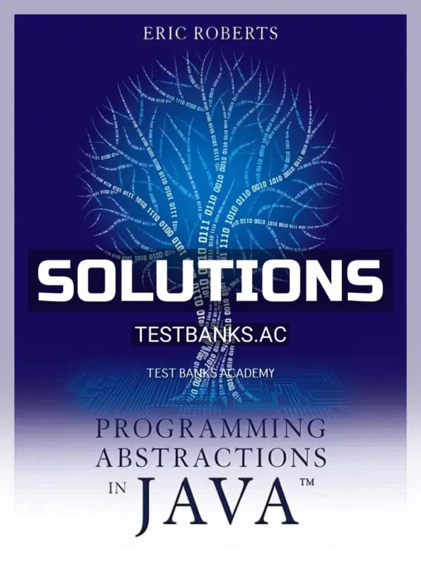 Cover for Solutions Manual for Programming Abstractions in Java 1st Edition by Roberts