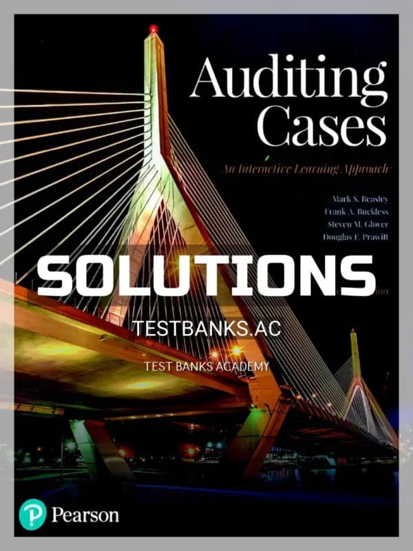 Cover for Solutions Manual for Auditing Case An Interactive Learning Approach 7th Edition by Beasley