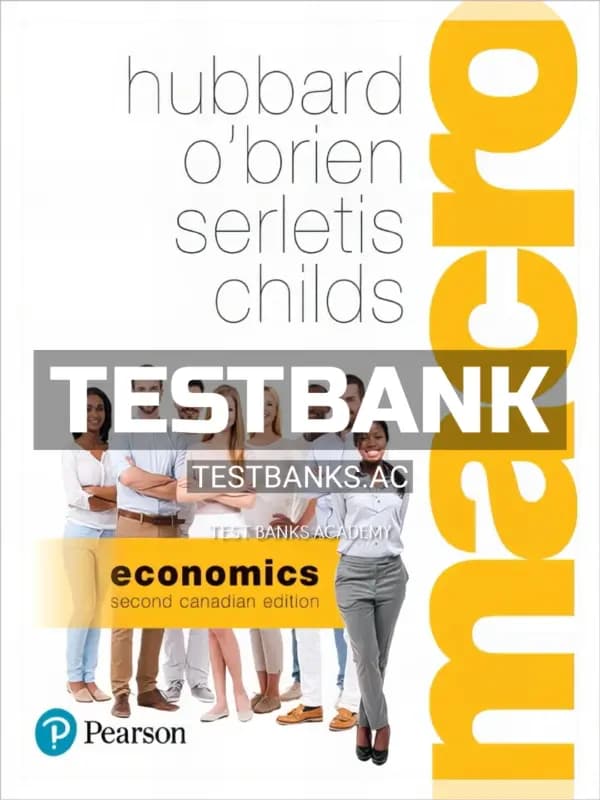 Cover for Test Bank for Macroeconomics 2nd CA Edition by Hubbard