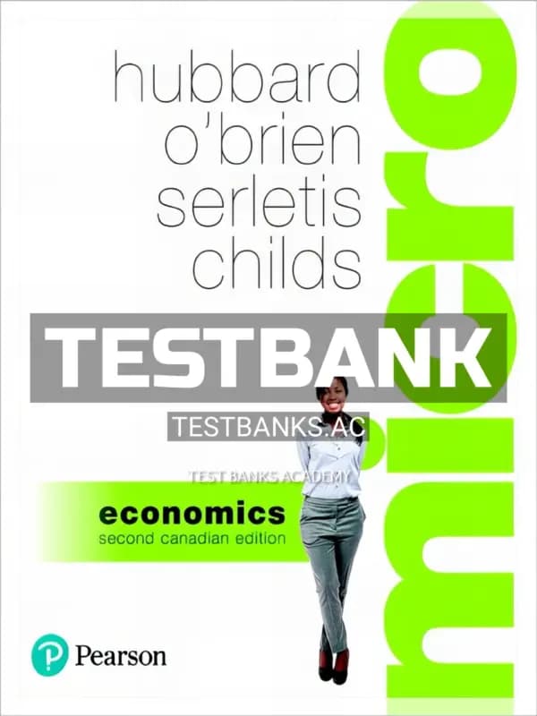 Cover for Test Bank for Microeconomics 2nd CA Edition by Hubbard