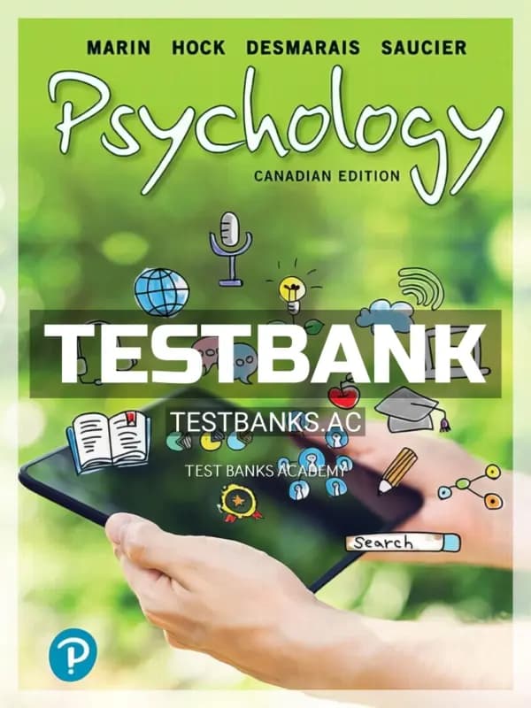 Cover for Test Bank for Psychology 1st CA Edition by Marin