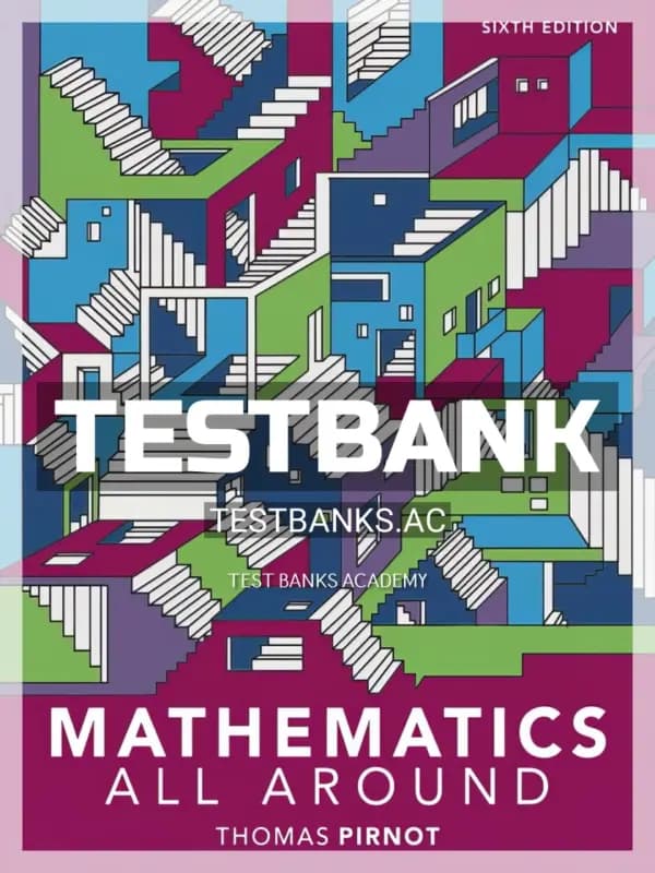 Cover for Test Bank for Mathematics All Around 6th Edition by Pirnot