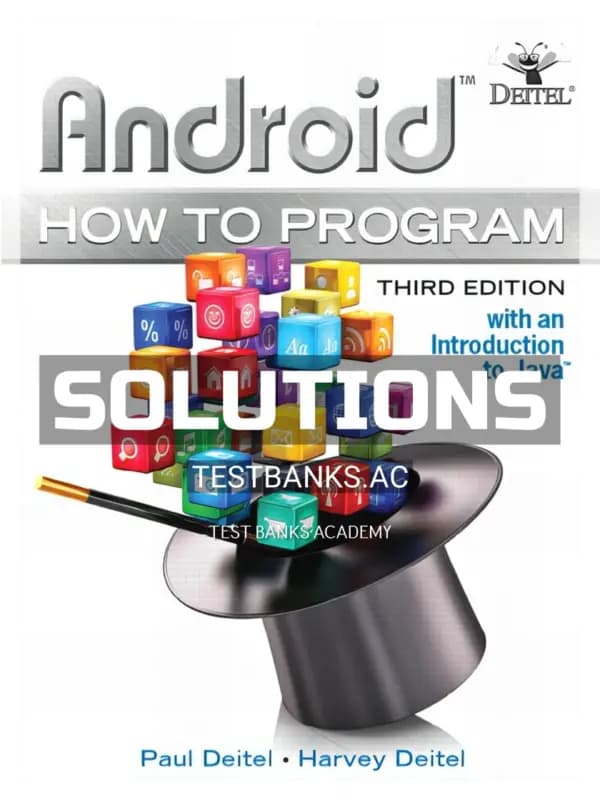 Cover for Solutions Manual for Android How to Program 3rd Edition by Deitel