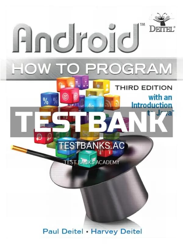 Cover for Test Bank for Android How to Program 3rd Edition by Deitel