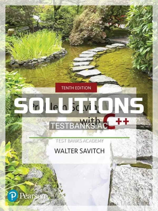 Cover for Solutions Manual for Problem Solving with C++ 10th Edition by Savitch