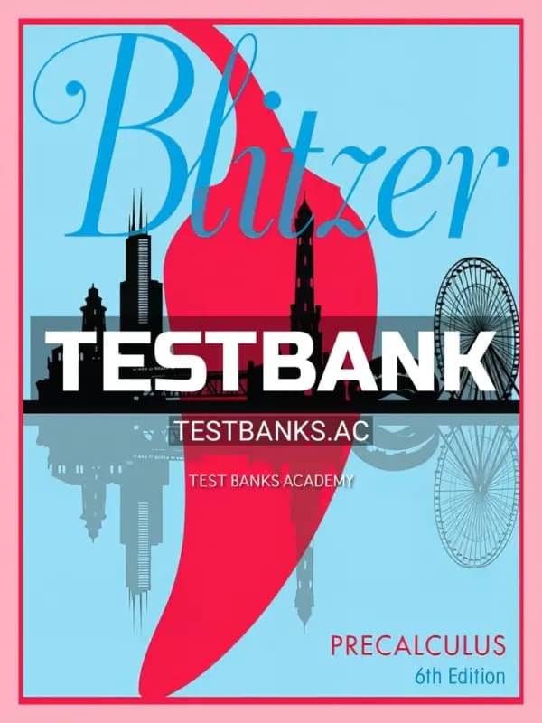Cover for Test Bank for Precalculus 6th Edition by Blitzer