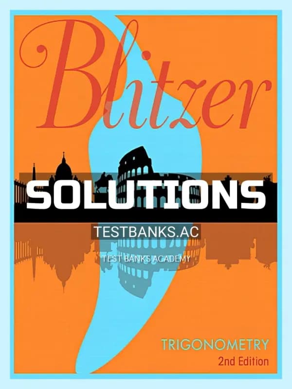 Cover for Solutions Manual for Trigonometry 2nd Edition by Blitzer