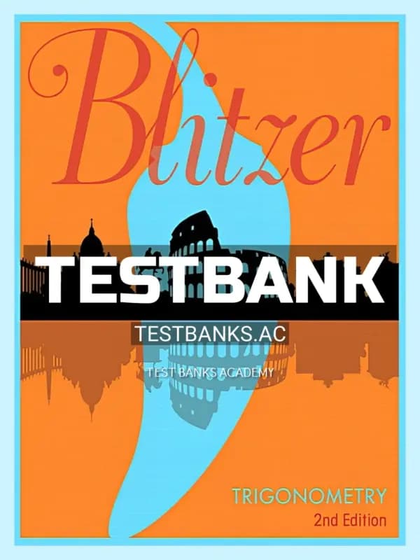 Cover for Test Bank for Trigonometry 2nd Edition by Blitzer