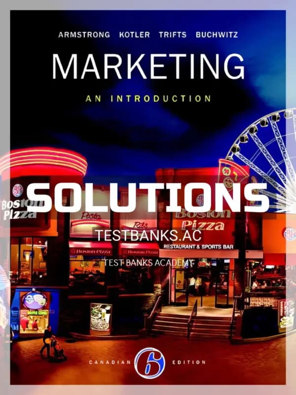 Cover for Solutions Manual for Marketing An Introduction 6th CA Edition by Armstrong
