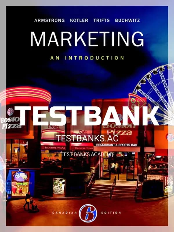 Cover for Test Bank for Marketing An Introduction 6th CA Edition by Armstrong