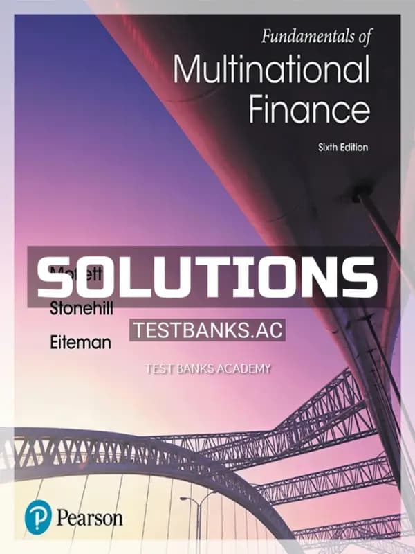 Cover for Solutions Manual for Fundamentals of Multinational Finance 6th Edition by Moffett