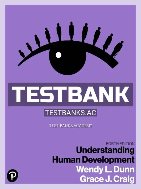 Cover for Test Bank for Understanding Human Development 4th Edition by Dunn