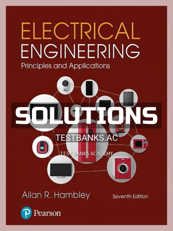 Cover for Solutions Manual for Electrical Engineering 7th Edition by Hambley
