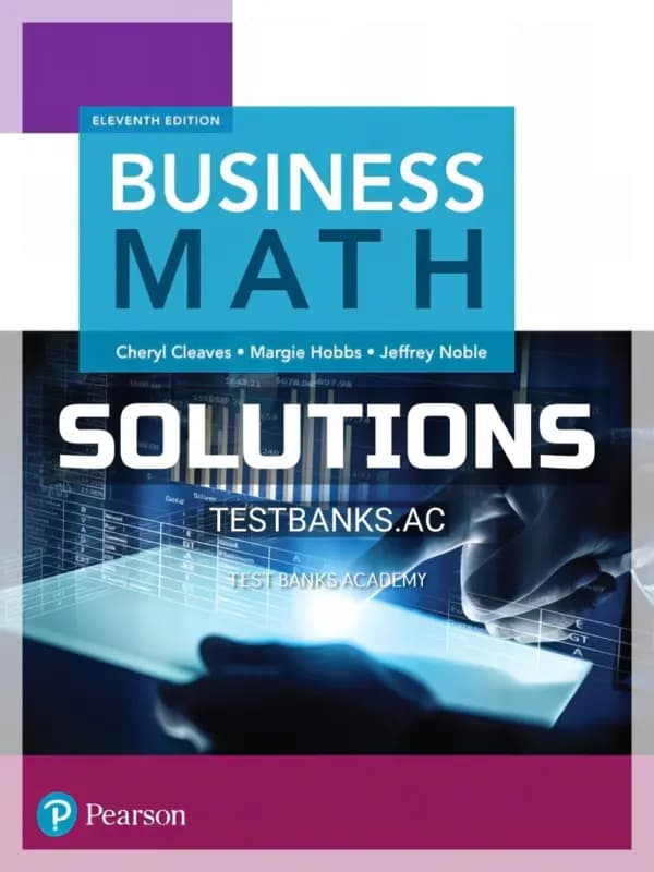 Cover for Solutions Manual for Business Math 11th Edition by Cleaves
