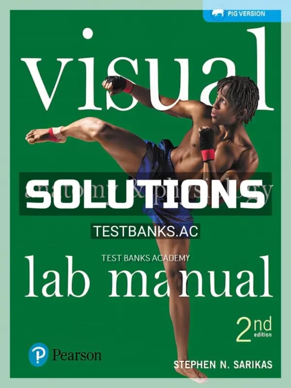 Cover for Solutions Manual for Visual Anatomy ansd Physiology Lab Manual Pig Version 2nd Edition by Sarikas