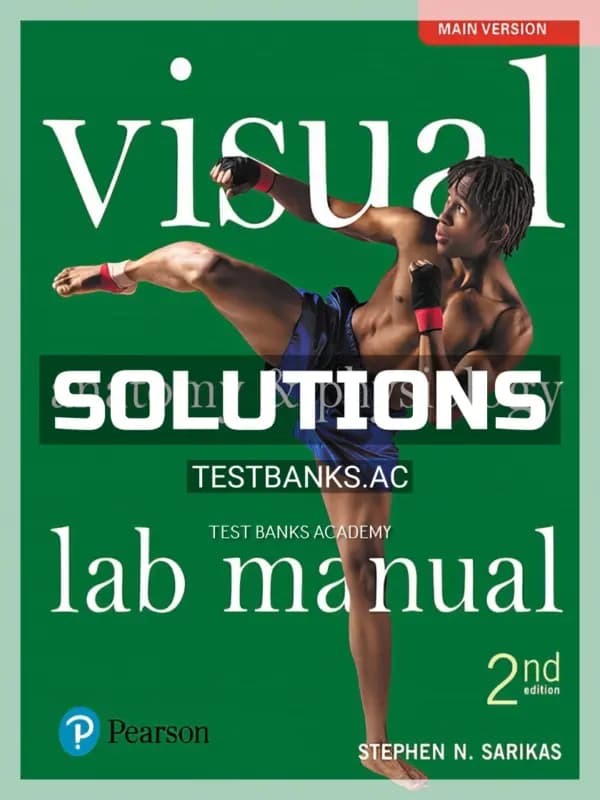 Cover for Solutions Manual for Visual Anatomy and Physiology Lab Manual Main Version 2nd Edition by Sarikas