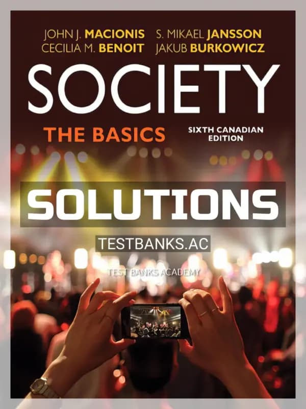 Cover for Solutions Manual for Society The Basics 6th CA Edition by Macionis