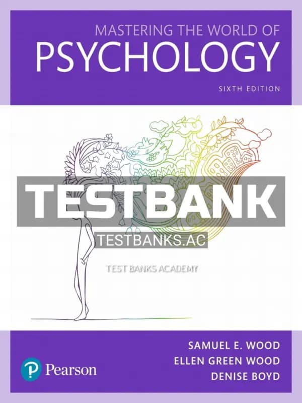 Cover for Test Bank for Mastering the World of Psychology A Scientist Practitioner Approach 6th Edition by Wood