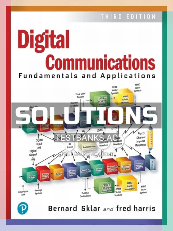 Cover for Solutions Manual for Digital Communications 3rd Edition by Sklar