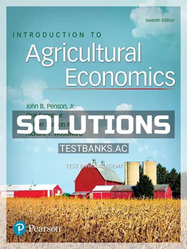 Cover for Solutions Manual for Introduction to Agricultural Economics 7th Edition by Penson