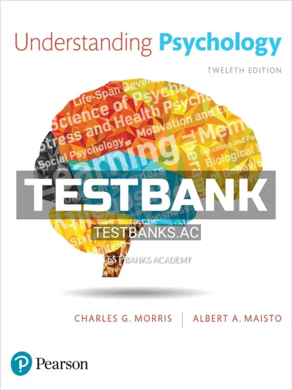Cover for Test Bank for Understanding Psychology 12th Edition by Morris