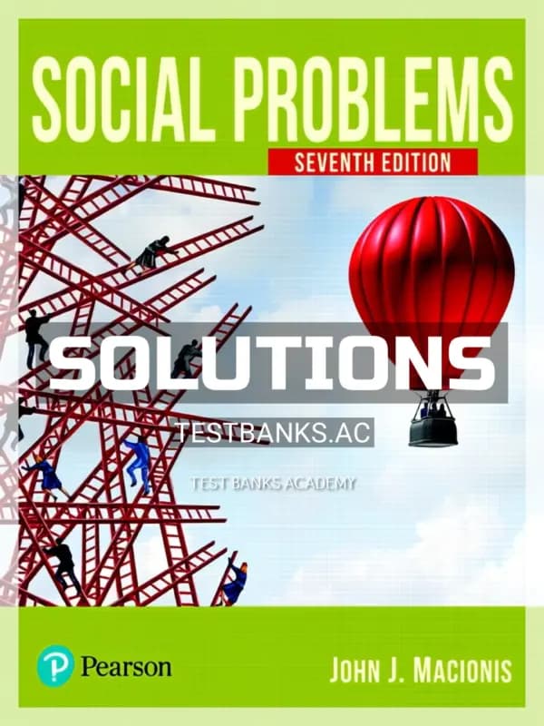 Cover for Solutions Manual for Social Problems 7th Edition by Macionis