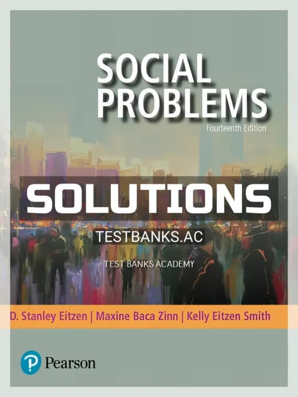 Cover for Solutions Manual for Social Problems 14th Edition by Eitzen