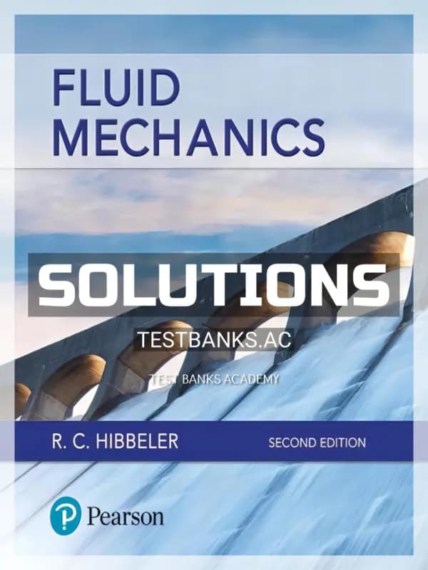 Cover for Solutions Manual for Fluid Mechanics 2nd Edition by Hibbeler