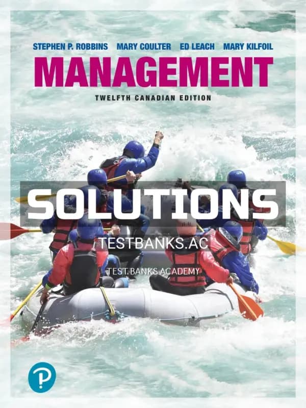 Solutions Manual for Management 12th CA Edition by Robbins cover