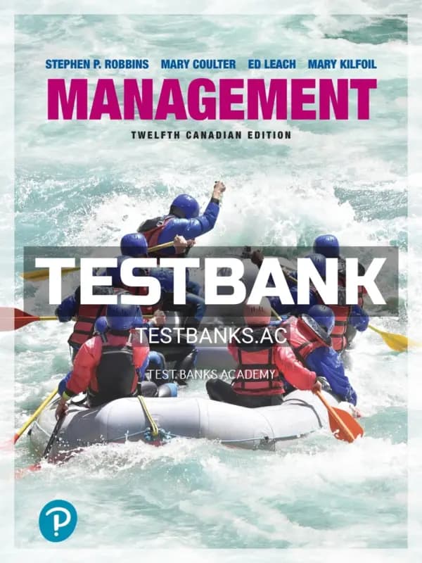 Cover for Test Bank for Management 12th CA Edition by Robbins