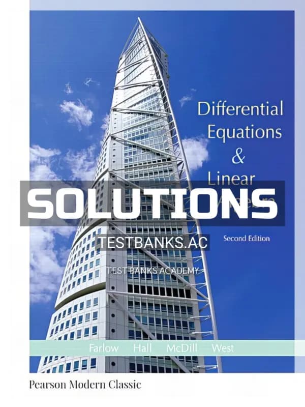 Cover for Solutions Manual for Differential Equations and Linear Algebra 2nd Edition by Farlow